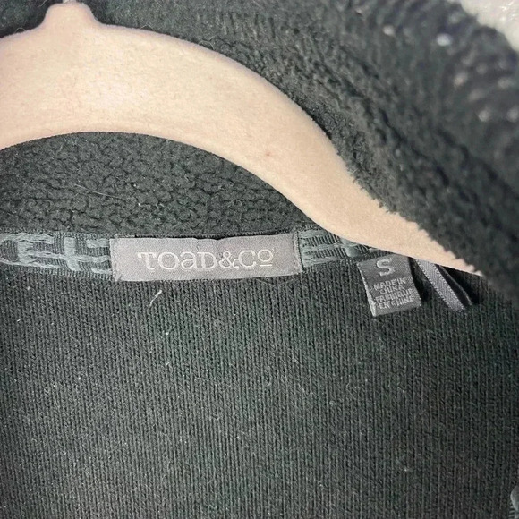 Toad&Co Ballards Fleece Jacket Full Zip Men’s Small Black/Green Pockets Warm - Picture 6 of 10